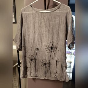 NWOR grey lightweight blouse
